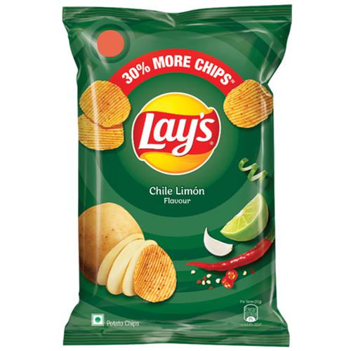 50x Lays Potato Chips - Chile Limon Flavour, 52 g Pouch each (Pack of 50)