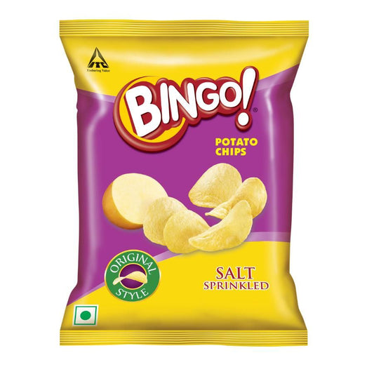 50x Bingo Potato Chips Original Style - Salt Sprinkled, Pack of 50 (22 g each)