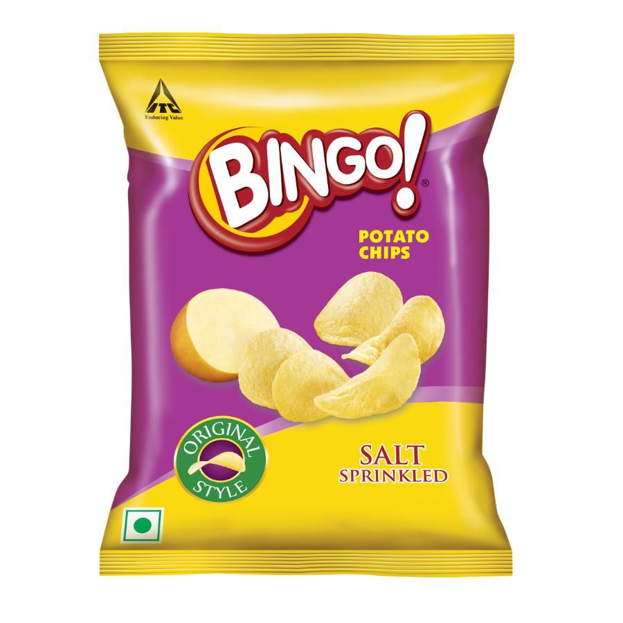50x Bingo Potato Chips Original Style- Salt Sprinkled, Pack of 50 - 52 g (each)