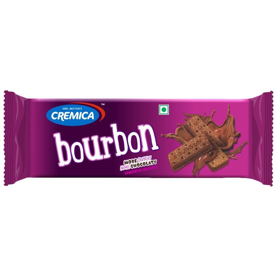 10x Cremica Bourbon Sandwich Biscuits - Chocolaty, 120 g each, Pack Of 10