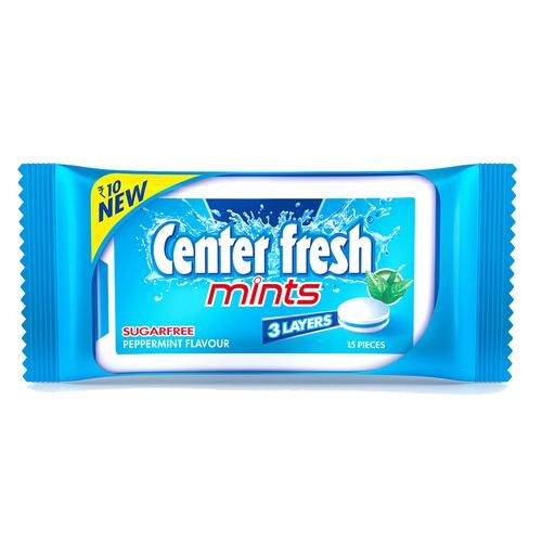 24x Center Fresh Mint, Sugarfree Peppermint Flavour, 108 g- Pack of 24