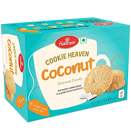 Haldiram's Cookie Heaven Coconut Cookies, 180 g