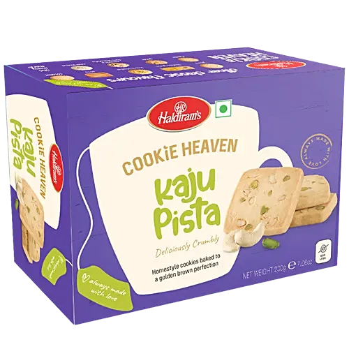 Haldiram's Cookie Heaven Kaju Pista Cookies, 200 g