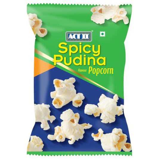 50x ACT II Spicy Pudina Popcorn, Pack of 50 - 45 g each