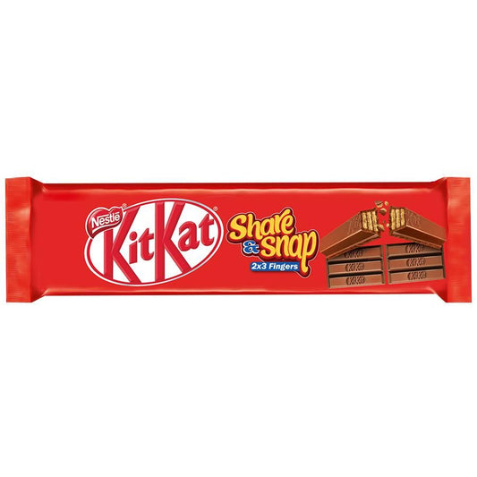 150x Nestle Kitkat - Share & Snap Wafer Bar - Coated With Chocolate, 55 g each (Pack of 150)