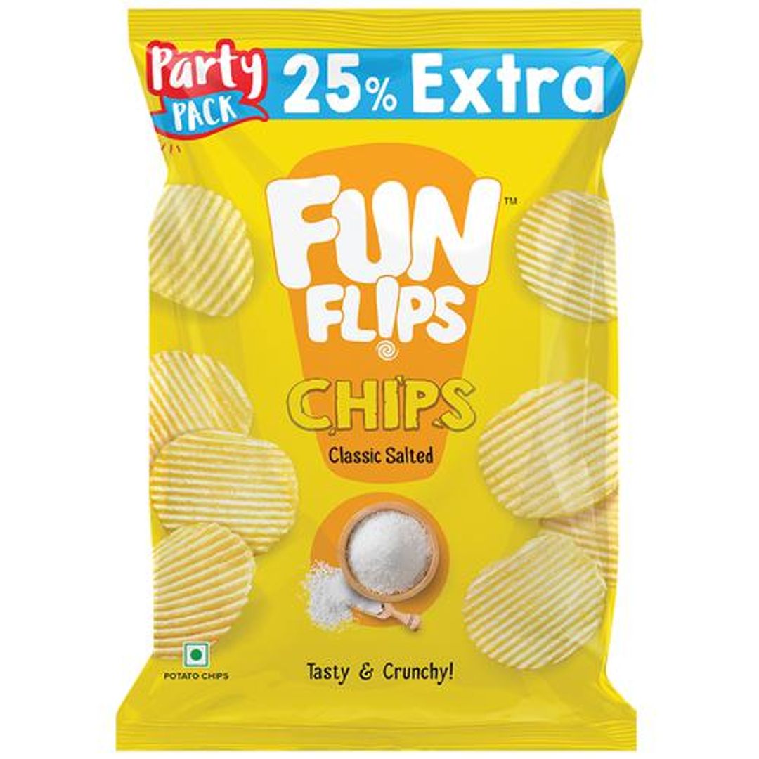 50x Fun Flips Potato Chips - Classic Salted, 52 g each (Pack of 50)
