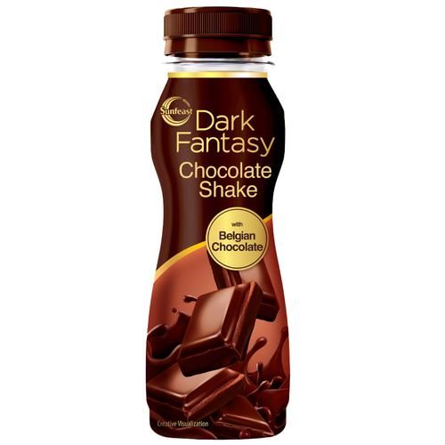 4x Sunfeast Dark Fantasy Chocolate Shake With Real Belgian Chocolate, Pack of 4 180 ml