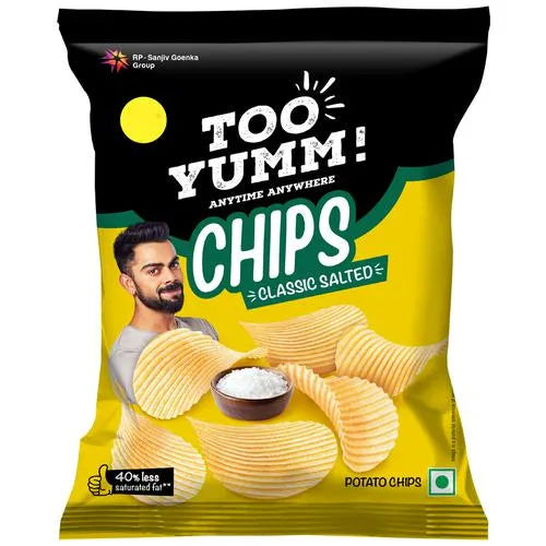 50x Too Yumm! Potato Chips - Classic Salted, Pack of 50 - 45 g each