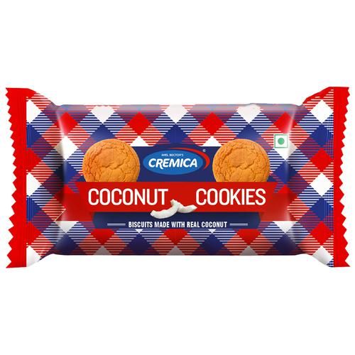 10x Cremica Coconut Cookies - Made With Real Coconut, 100 g (20% Extra Free) each, Pack Of 10