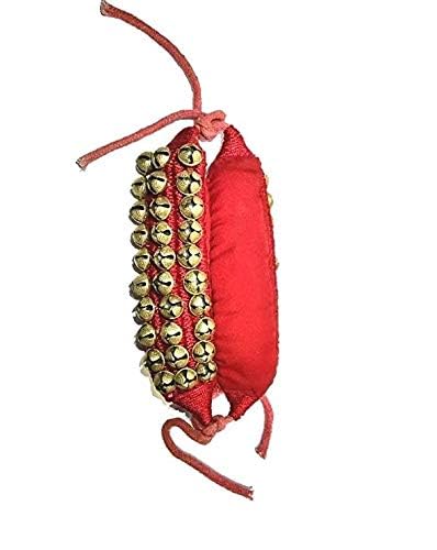 UAPAN MetalCraft Ghungroo Red Pad 3 Line, Ghungru 3 Line Red Pad, Red Pad Ghungroo 3 Line