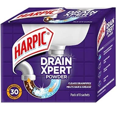 Harpic Drain Xpert Drain Cleaning Powder (50g) (PACK OF 20) ...UNIQUE