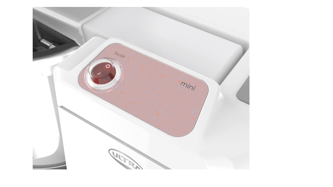 Ultra Mini 1.25 Litre Table Top Wet Grinder - White | Fast Grinding Conical Stones, 85W Power & 5 Years Warranty | AISI 304 Food-Grade SS Multi Utility Cylindrical Drum, Compact Design for Kitchen