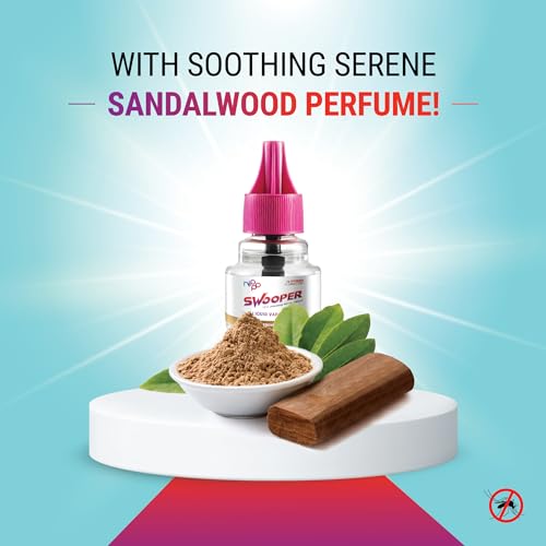 Nippo Swooper Liquid Vaporizer I Mosquito Repellent Machine+2 Refill(45ml) with 2 AAA Batteries Free I Sandalwood Fragrance I Japanese MFT Formula I Kills Dengue, Malaria & Chikungunya Mosquitoes