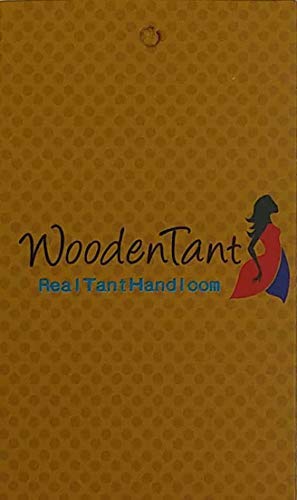 WoodenTant Women's Bengal Made Soft Dhakai Jamdani Saree Without Blouse Piece. (Beige & Red, Cotton)