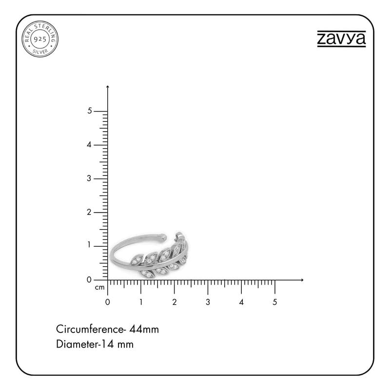 ZAVYA 925 Sterling Silver Rhodium Plated Toe-ring |Gift for Women and Girls | With Certificate of Authencity and 925 Hallmark