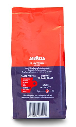 4x LAVAZZA IL Mattino Vivace 100% Pure Filter Ground Coffee Powder, (Pack of 4 - 200g each)