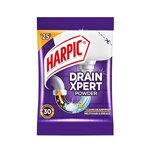 Harpic Drain Xpert Drain Cleaning Powder (50g x 10) | Removes Blockages within 30 mins UNIQUE...