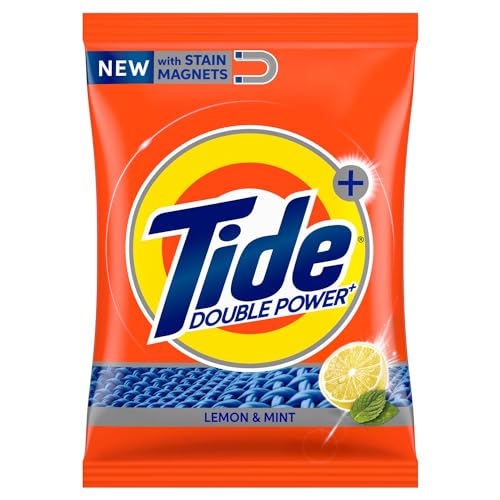 Tide Plus Detergent Washing Powder with Extra Power Lemon and Mint Pack - 500 g