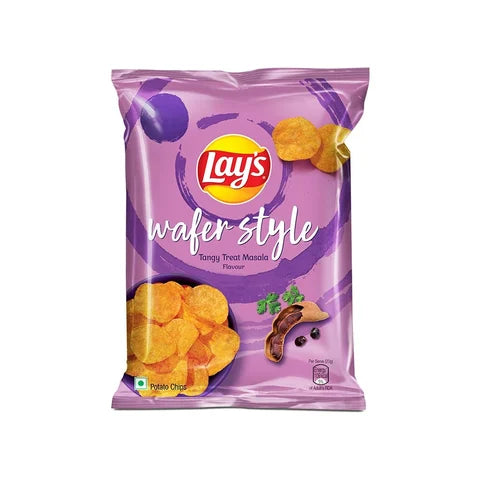 50x Lay's Wafer Style - Potato Chips, Tangy Treat Flavour, 52 g each (Pack of 50)
