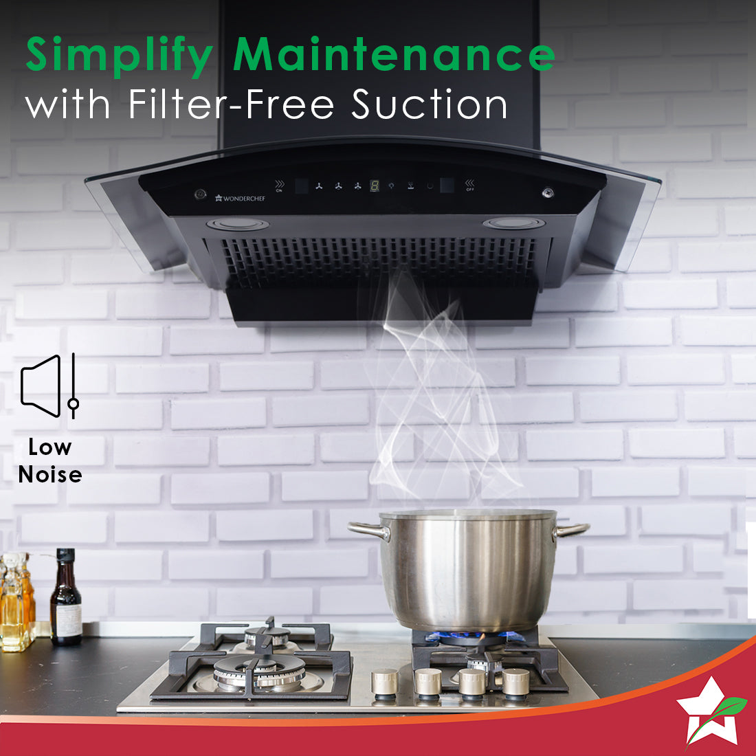 Ultima C-Line| 60cm | 1400 m3/hr | Auto Clean| Curved Glass Chimney | Baffle Filter | 1400M3/hr| Powerful Suction | Touch Control|  3 Speed Motion Sensor Technology| Low Noise | 7 Year Warranty|Black