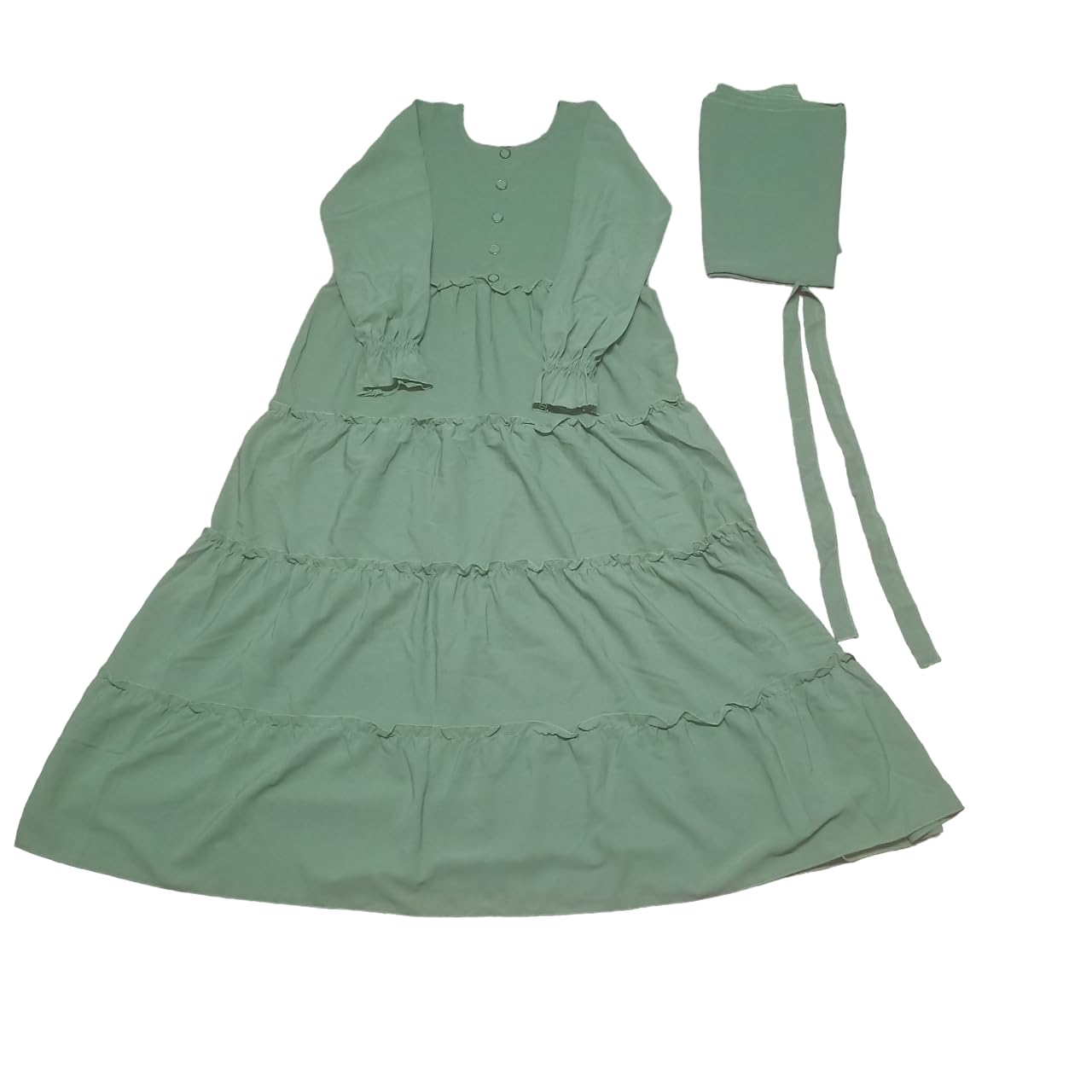 5 Chun Pista Green Burqa For women & Girls