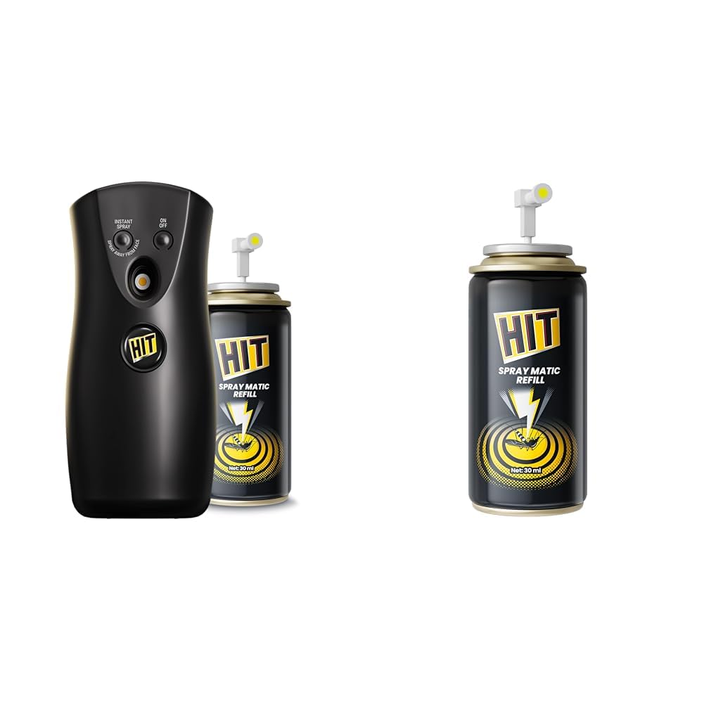 HIT Spray Matic Mosquito Repellent Dispenser Machine with Refill & HIT Spray Matic Mosquito Repellent Dispenser Refill