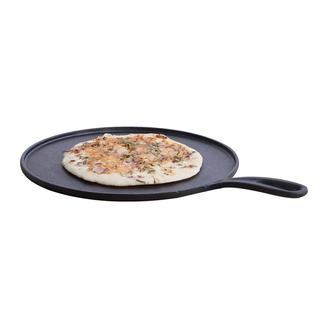 Wonderchef Forza Cast-Iron 27 cm Dosa Tawa Pan | Pre-Seasoned Cookware | Induction Friendly | 4 mm | with Lifetime Exchange Warranty
