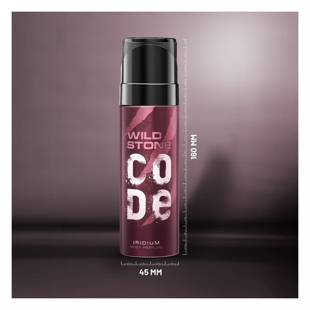 4x Wild Stone CODE Iridium Body Perfume for Men, 150ml  - Pack of 4