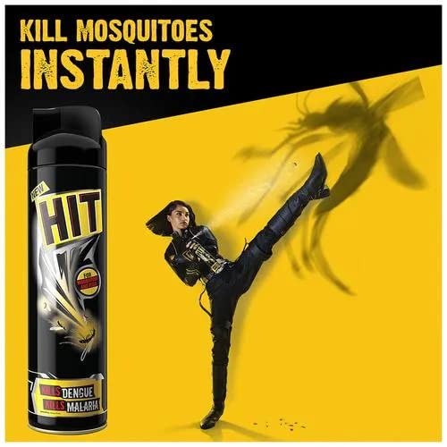 HIT Spray, Flying Insect Killer, Fragrance (400ml) Mosquito & Fly Killer Spray, Instant Kill, Deep-Reach Nozzle