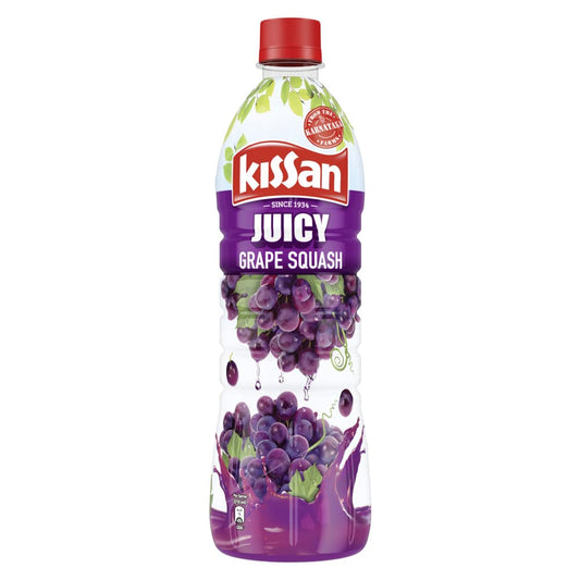 12x Kissan Juicy Grape Squash - Pack of 12 -  750 ml each