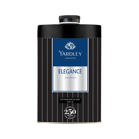 4x Yardley London Elegance Deodorizing Talc| Fougere Aromatic Woody Fragrance| Masculine Fragrance| Body Talc for Men| 250g - Pack of 4