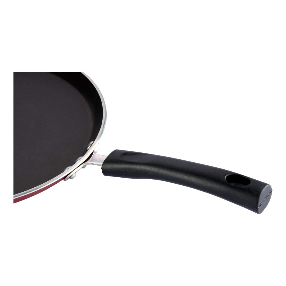 Vinod Zest Aluminium Non Stick Dosa Omni Tawa - 25cm | 4mm Extra Thick | 3 Layer Ceramic Coat | Bakelite Handle | Toxin Free | Gas Base - 1 Year Warranty