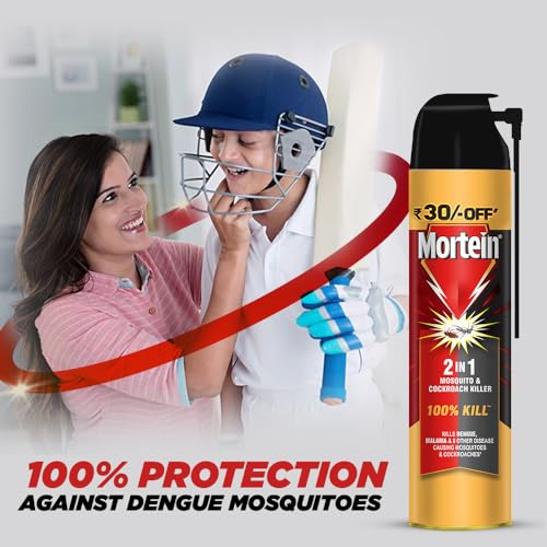 Mortein 2 In 1 Mosquito And Cockroach Killer Spray - 400Ml | Lemon Fragrance | 100% Kill Guarantee, Pack Of 1