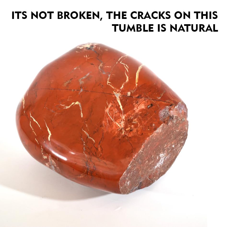 Vastu Vardan Crystal Red Jesper Tumble Stone |50 gm Tumbled Gemstones | Reiki Healing Stones | Home Decor Pebbles | Aquarium Gravel | Garden & Table Decor