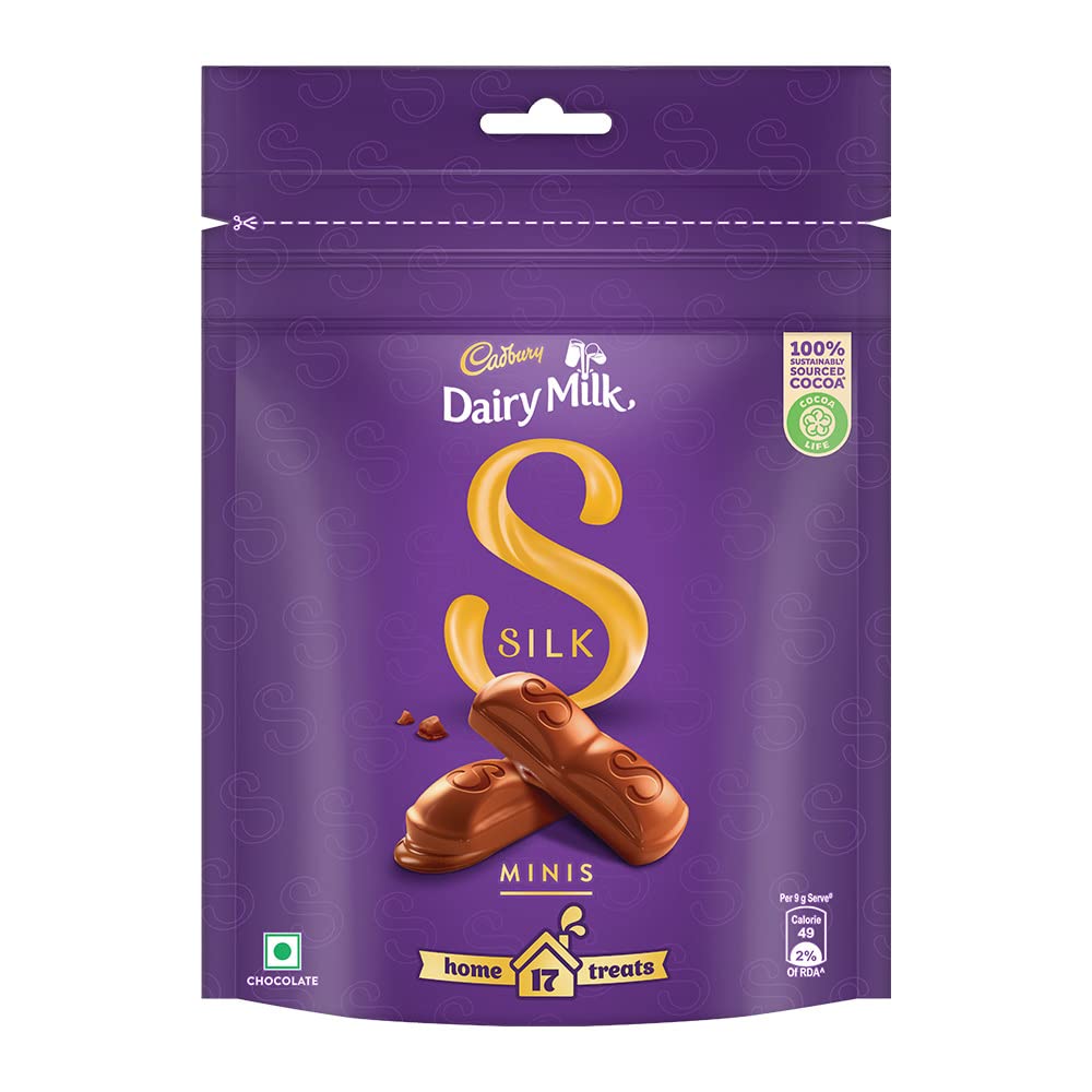 10x Cadbury Dairy Milk Silk Chocolate Home Treats, Pack of 10 - 153 g each