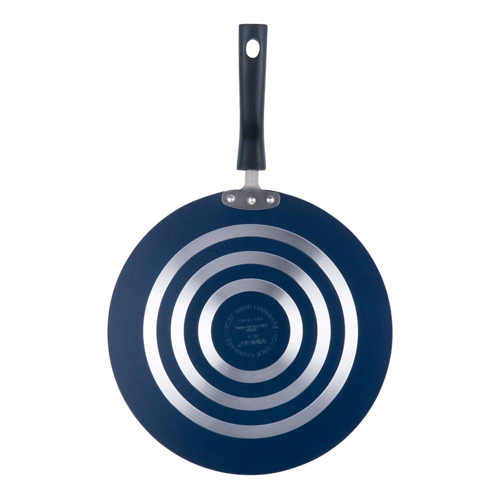 Vinod Zest Aluminium Non Stick Flat Multi Tawa - 28 cm | Triple Layer Ceramic Coating | 4mm Extra Thick Dosa Tawa | Bakelite Handle | Gas and Induction Base | 1 Year Warranty