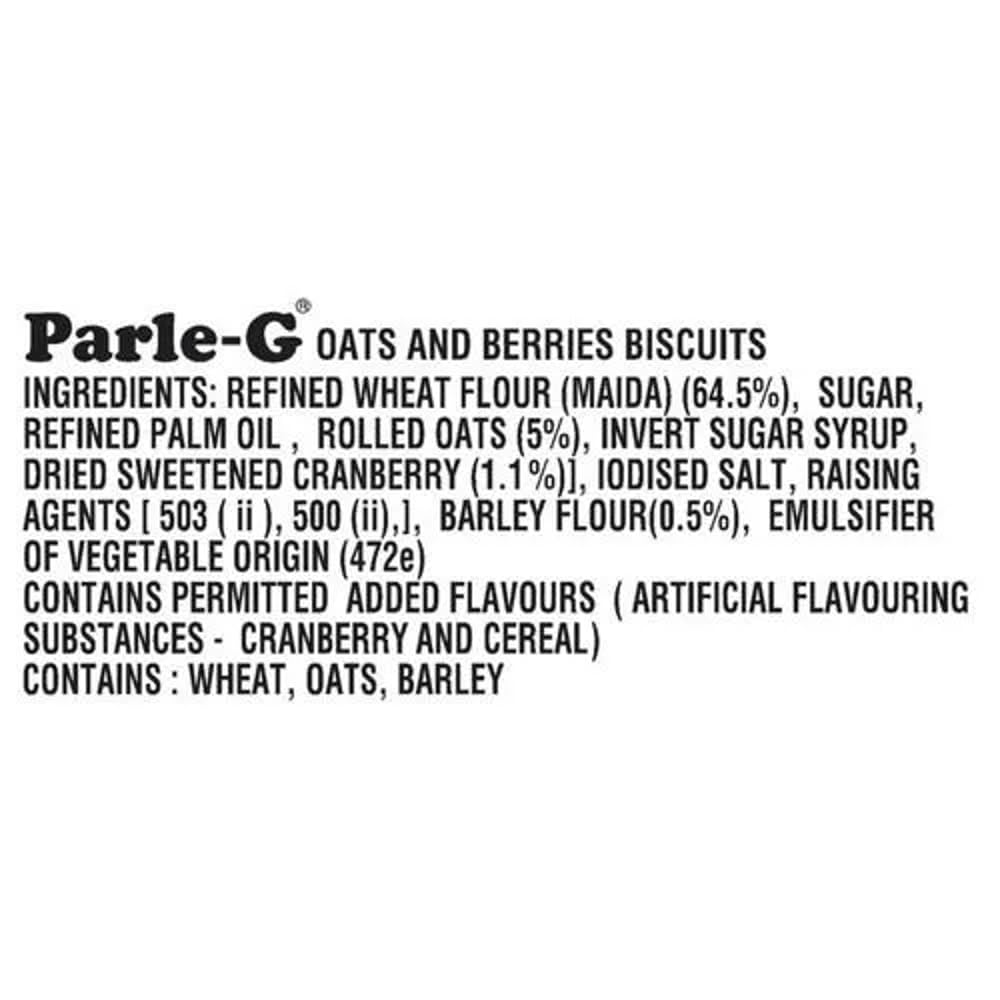 25x Parle -G Oats & Blueberry Biscuits,62.5 G each - Pack of 25