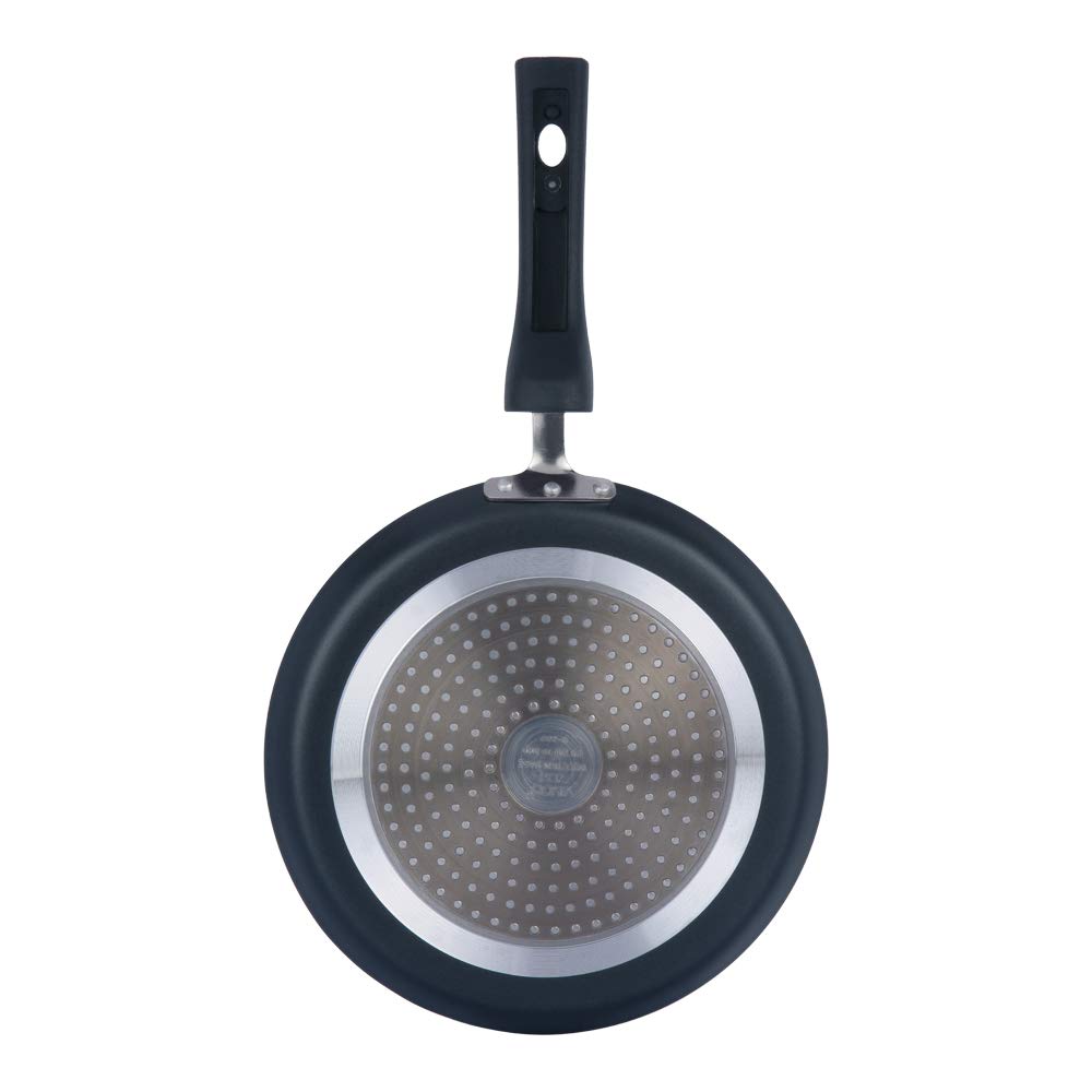 Vinod Cookware Aluminium Zest Marbilo Dosa Tawa, 25cm, Black