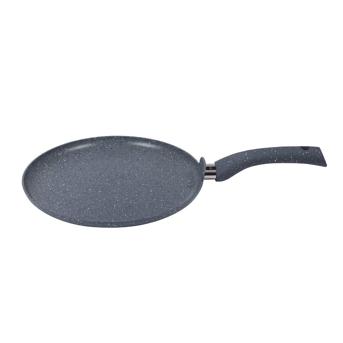 Wonderchef Granite 30cm Non-Stick Dosa Tawa | Induction Bottom | Soft-Touch Handles | Virgin Aluminium | PFOA/Heavy Metals Free | 3.5mm | 2 Year Warranty | Grey