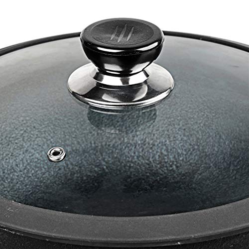 Vinod Legacy Pre-Seasoned Cast Iron Kadai with Lid 4.3 L Capacity (26 cm Diameter) - Induction and Gas Stove Friendly, Black