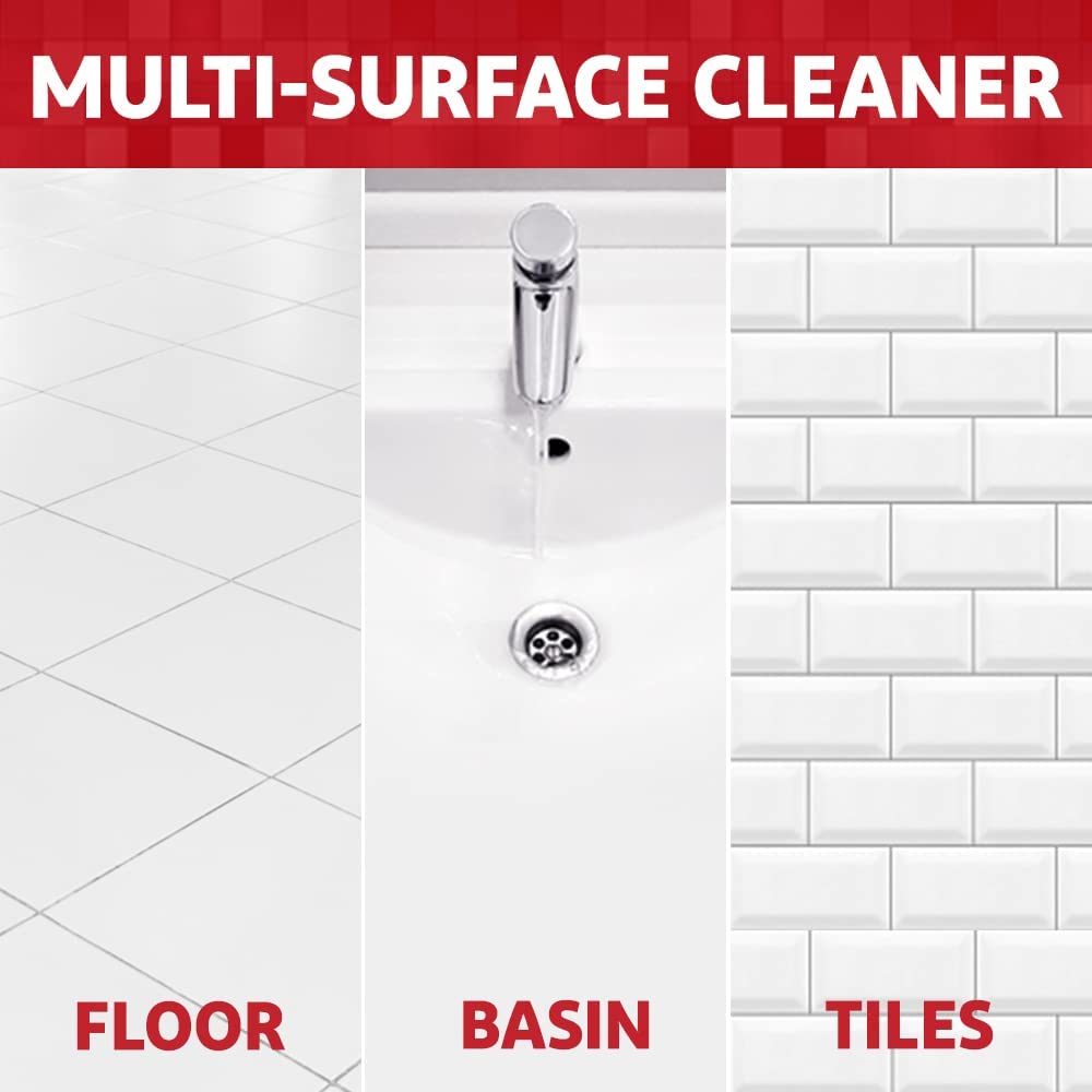 Harpic Disinfectant Bathroom Cleaner Liquid, Lemon - 1L (Pack of 2) + Harpic Drain Xpert Drain Cleaning Powder (50g x 8)