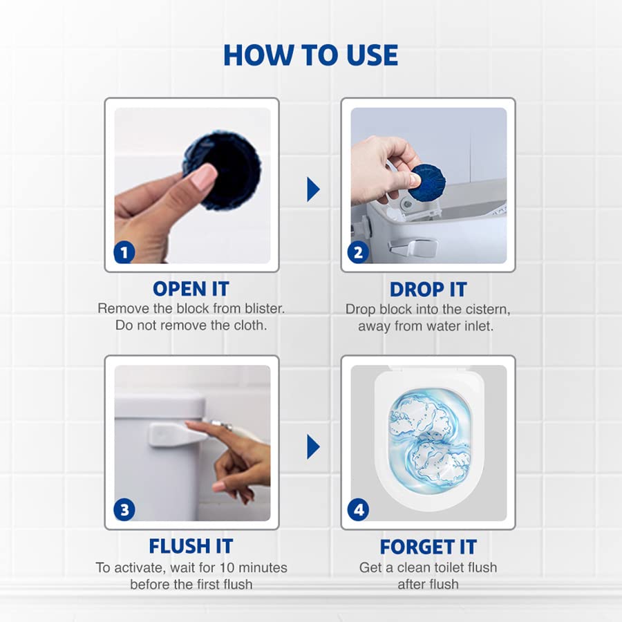 Harpic Flushmatic In-Cistern Toilet Cleaner Blocks, Marine - 150 g | Lasts Upto 240 Flushes & Disinfectant Bathroom Cleaner Liquid, Floral - 1 L | India's # 1 Bathroom Cleaner