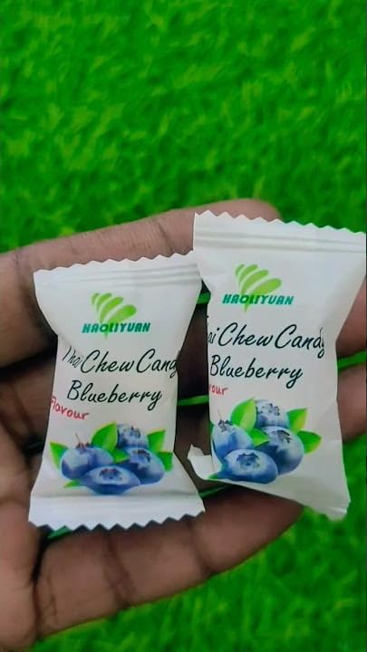 3x Haoliyuan Thai Chew Candy Blueberry Flavoured Candy - 350gm each - 300pcs total - Pack of 3