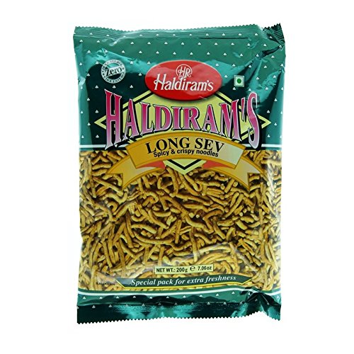 5x Haldiram Namkeens Long Sev, Pack of 5 (200Gm each)