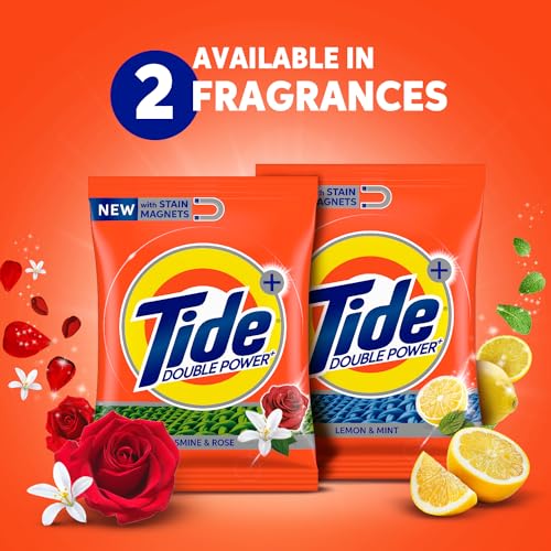 Tide Plus Detergent Washing Powder with Extra Power Lemon and Mint Pack - 500 g