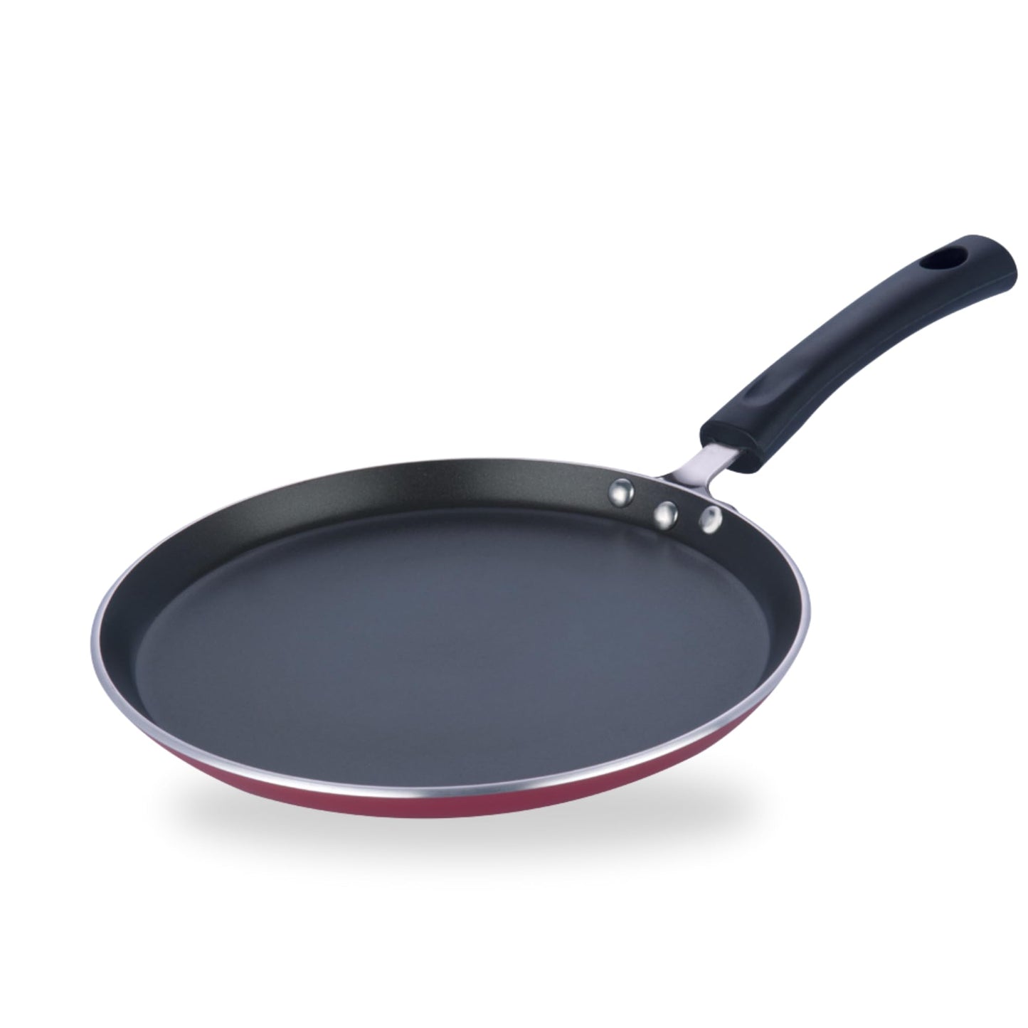 Vinod Zest Aluminium Non Stick Dosa Omni Tawa - 28cm | 4mm Extra Thick | 3 Layer Ceramic Coat | Bakelite Handle | Toxin Free | Gas Base - 1 Year Warranty