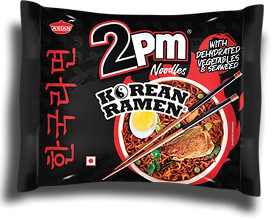 2PM - Korean Ramen Noodles - Including Dehydrated Vegetables & Seaweed - Instant 2X Spicy- Pack of 1,500 Gm