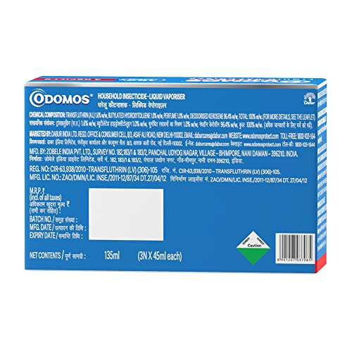 Odomos Protect Mosquito Repellent Liquid Vaporiser Refill (Pack of 6) | Fits all standard machines | Kills Dengue mosquitoes