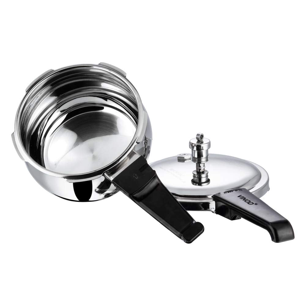Vinod 18/8 Stainless Steel Splendid Plus Outer Lid Pressure Cooker -1.5 Ltr (Induction Friendly)