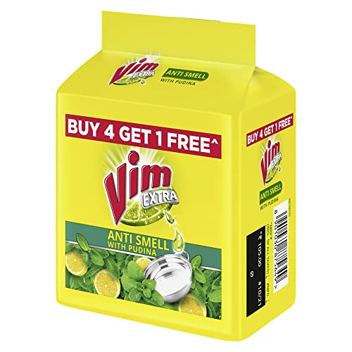Vim Antismell with Pudina Dishwasher, Buy 4 get 1, Pack of 5